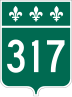 Route 317 marker