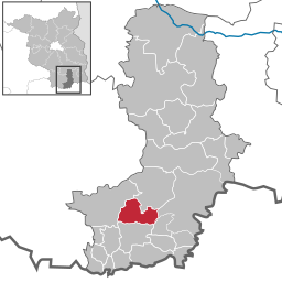 Läget för staden Schwarzheide i Landkreis Oberspreewald-Lausitz