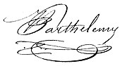 signature de Jacques-Eugène Barthélémy