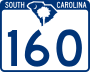South Carolina Highway 160 marker