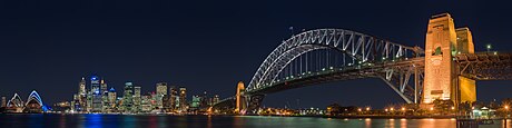 Sydney Harbour Bridge at night