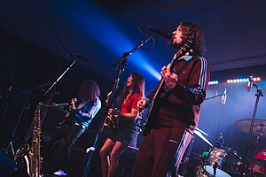 The Zutons performing in 2024