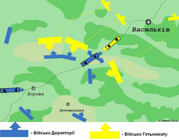 Схема бою під Мотовилівкою