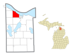 Location within Cheboygan County