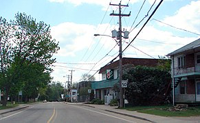 Route 323 dans le village de Brébeuf.