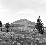 Bunsen Peak from Swan Lake Flats, 1922