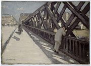 ギュスターヴ・カイユボット, 『ヨーロッパ橋』(Le Pont de l'Europe (esquisse)), キャンバスに油彩, 1876