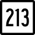 Route 213 marker