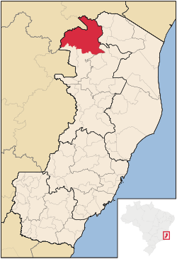 Location in the Espírito Santo