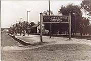 La estación, durante la época del Ferrocarril del Sud.