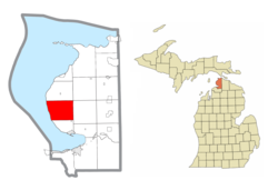 Location within Emmet County