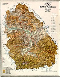 Comitato di Hunyad – Mappa