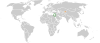 Location map for Israel and Kyrgyzstan.