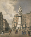 The Statue of William IV in its original location at King William Street, London (1844)