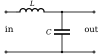 k-type low-pass filter half section