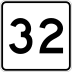 Route 32 marker