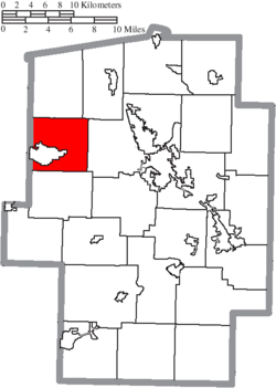 Location of Sugar Creek Township in Tuscarawas County