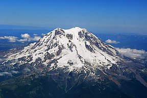 Die westelike hang van die berg Rainier in 2005.