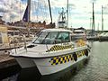 A Cheetah catamaran acquired by the UK's North West Police Underwater Search & Marine Unit in 2012, to be used during the London Olympics