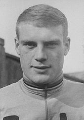 Black and white photograph of Rudi Altig.