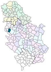 Osečina – Mappa