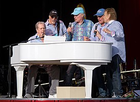 The Beach Boys during their 2012 reunion. From left: Brian Wilson, David Marks, Mike Love, Bruce Johnston and Al Jardine.