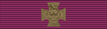 Crimson ribbon with a miniature VC in the middle