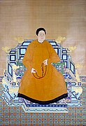 Official imperial portrait of Bumbutai, Empress Dowager Zhaosheng.