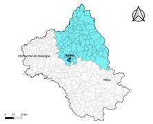 Olemps dans l'arrondissement de Rodez en 2020.