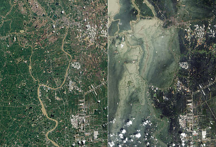 2011 Thailand floods, by NASA