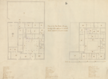 Plano de los pisos bajo y principal del Colegio de los Manriques en 1803