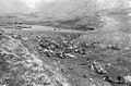 Japanese troops lie where they fell during the final banzai charge at Chichagof Harbor on 29 May 1943.