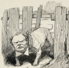 Caricature of Churchill as a bulldog
