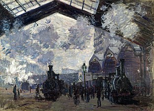 Claude Monet: Gare Saint-Lazare, 1877, National Gallery[3]