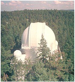 Dome of the NASA Orbital Debris Observatory near Cloudcroft, New Mexico