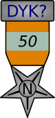 Award for 50 DYK nominations