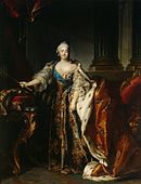 Louis Tocqué, 1758, Portrait of empress Elizabeth of Russia (1708–1762), Hermitage Museum, Saint Petersburg