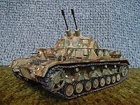 Skalmodell av en Flakpanzer IV Kugelblitz