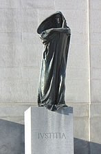 Justitia, outside the Supreme Court of Canada, Ottawa, Ontario, Canada