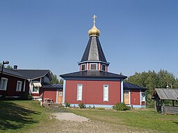 Kyrkan i Överkalix en dag i augusti, 2014.