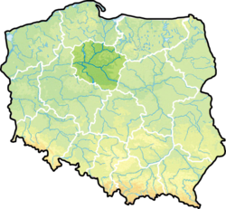 Voivodeship on a map of Poland
