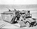 LVT-4 unloading a Jeep