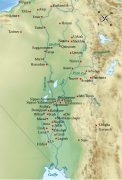 Localisation des principales villes de la Mésopotamie des premiers siècles du IIe millénaire av. J.-C..