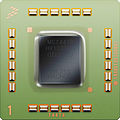 An illustration of Freescale's MPC7447/A processor.