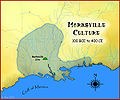 A map showing the geographical extent of the en:Marksville culture