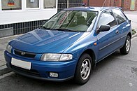 1997–1998 Mazda 323P hatchback (Europe) with 1997 Mazda's logo