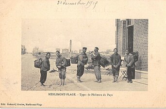 Pêcheurs au départ en 1915.
