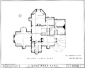 Second floor plan of J. Mora Moss House