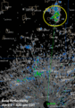 Image 66Wind farm interference (in yellow circle) on radar map (from Wind farm)