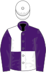 Purple and white quartered, purple sleeves, white cap